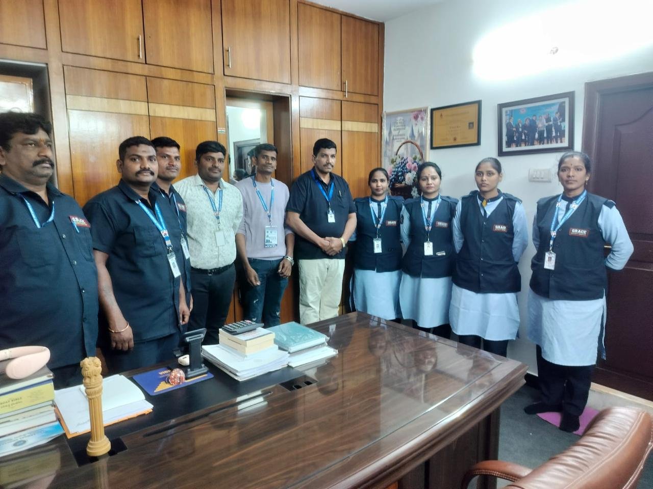 Facility management and housekeeping team